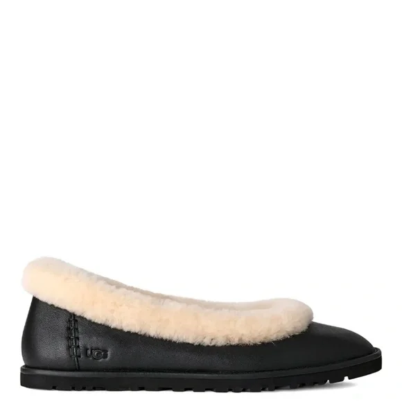 NEW UGG Zora leather ballet flat - Picture 1 of 8